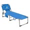 Goplus Outdoor Beach Lounge Chair Folding Chaise Lounge with Pillow Blue\Blue&Green\Black\Grey\Turquoise\Pink\Beige\Light Pink